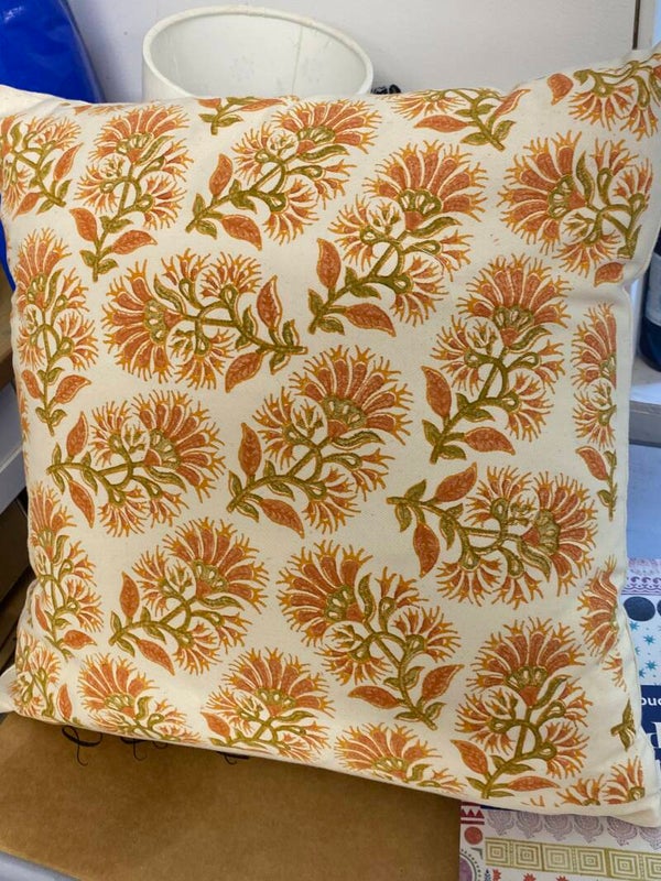 Indian Block Printing Cushion Covers with Tutor Kim - Sat 7th Nov 26 - 11am - 1pm -The Sanctuary Shop, 5 Chapel Street Precinct, Bromsgrove, B60 2BW