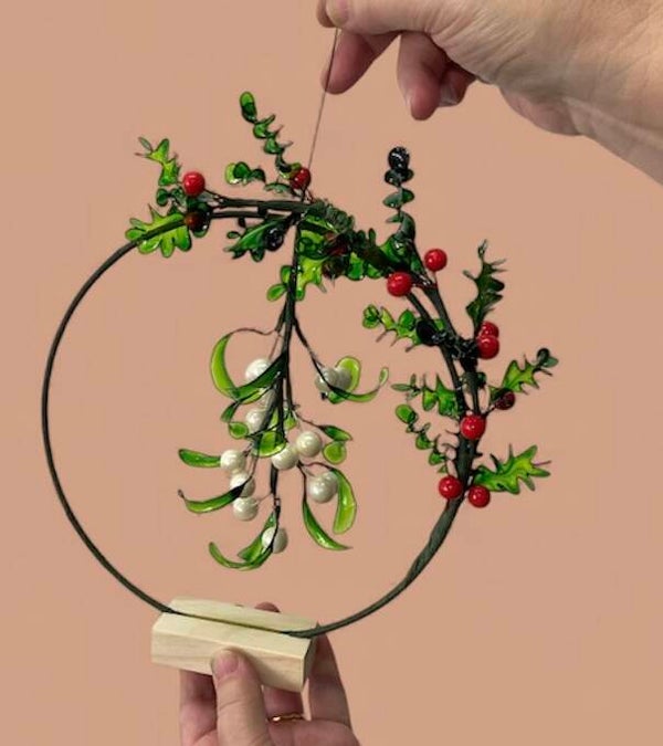Dipped Resin Holly Wreath & Mistletoe Christmas Workshop - Mon 9th Nov 26 - 10.30am-12.30pm - Warwickshire Artisan, Pettiford Lane, Wootan Wowan B95 6BY