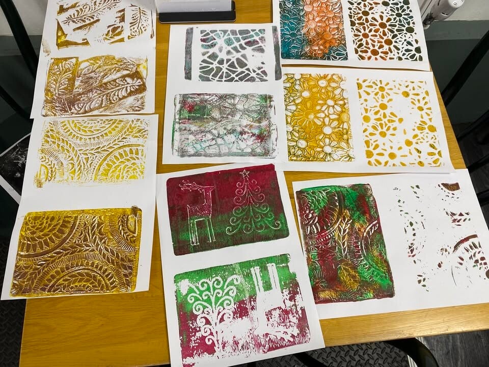 NEW COURSE - Introduction to Printing Techniques (Lino, Gelli, Silk, Indian) - 5 weeks - 2nd March - 27th April 26 (Fortnightly) - 11am - 1pm - Sage Coffee House, Shirley - £140