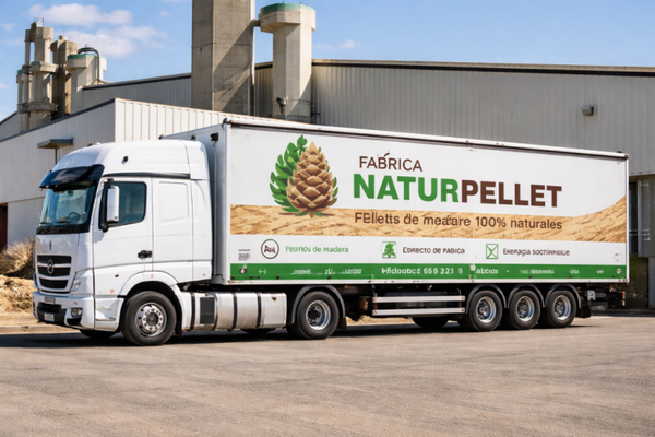 3 Camión con 24 palet de Naturpellet SACOS DE 15 KG certificado