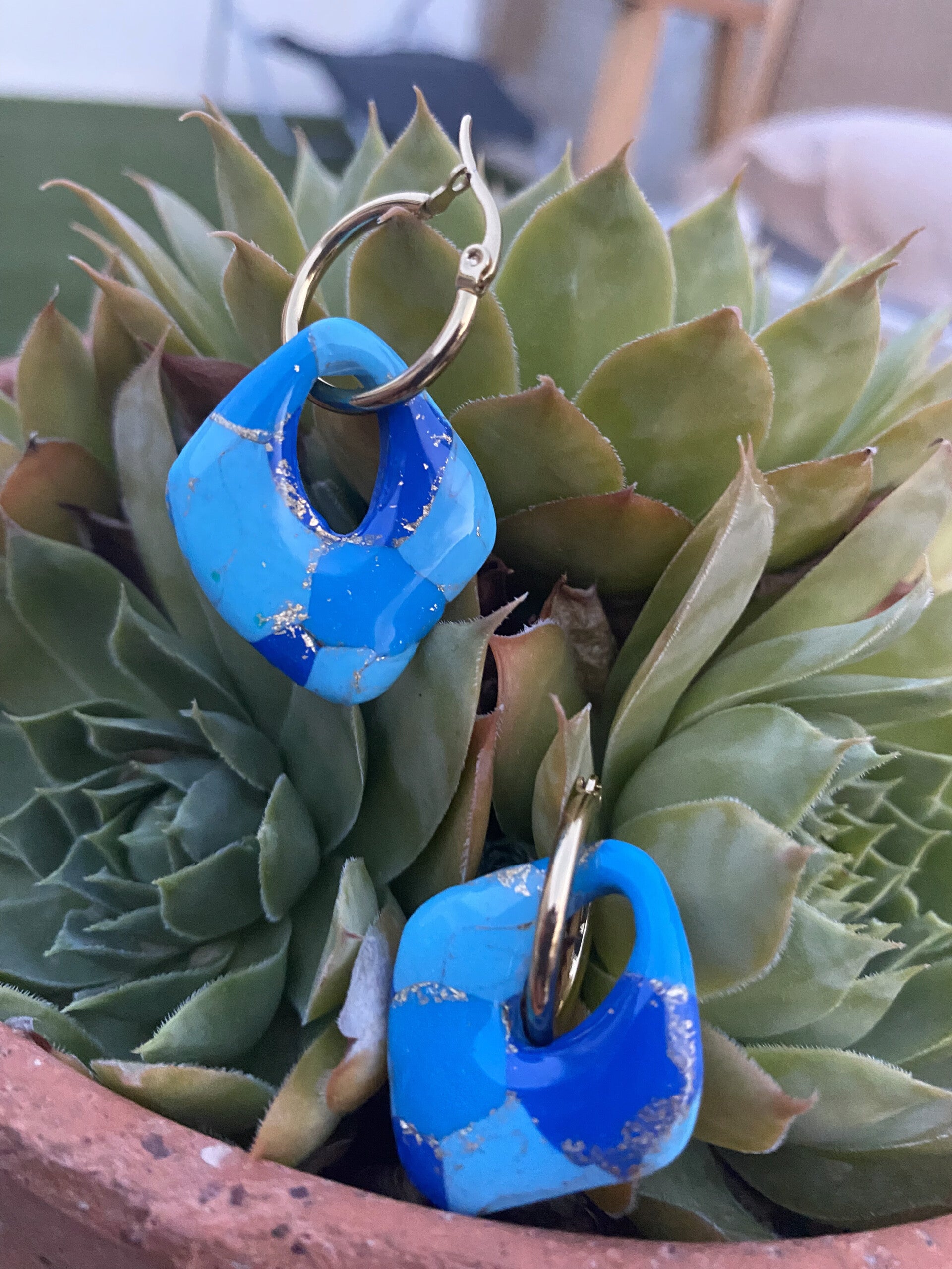 Papilles losange écailles bleus