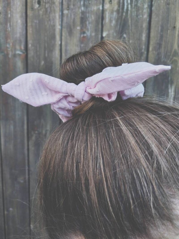 Scrunchie mit Schleife rosa