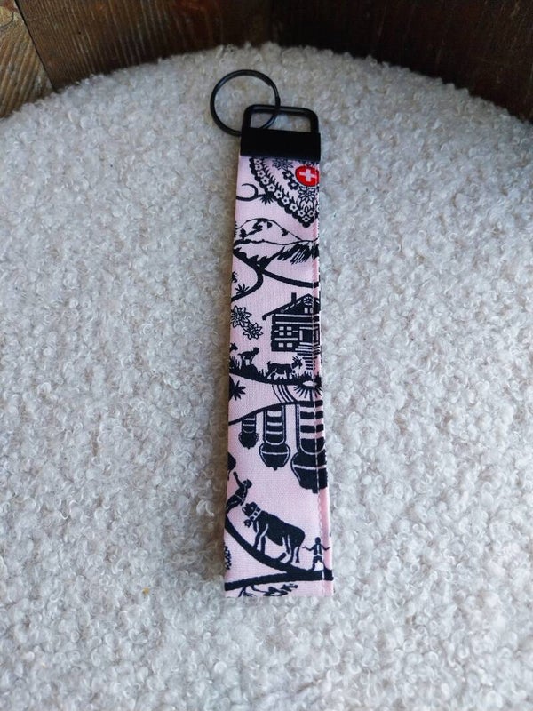 Scherenschnitt Schlüsselanhänger rosa