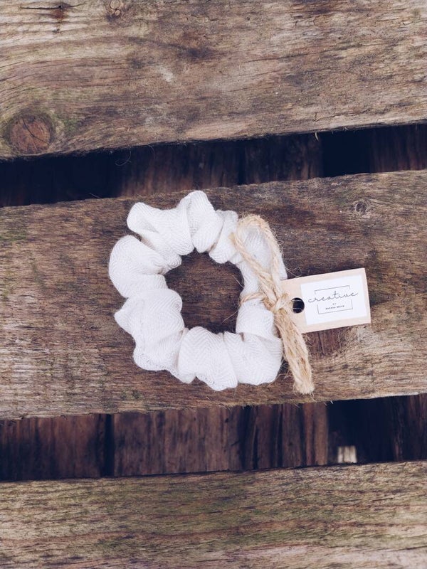 Scrunchie cremeweiss klein