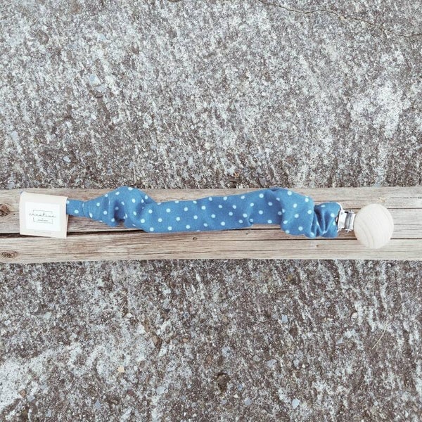 Nuggikette blau mit Punkten