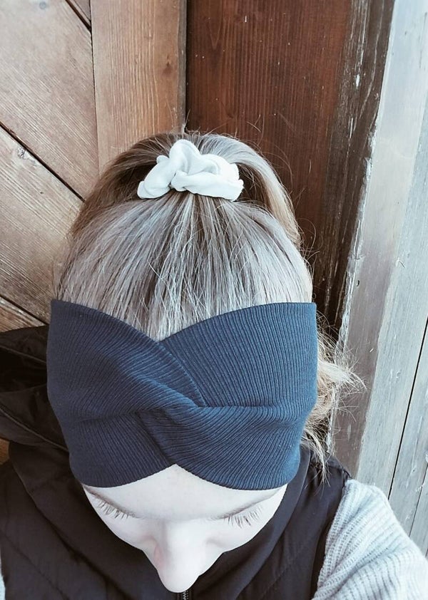 Stirnband dunkelblau