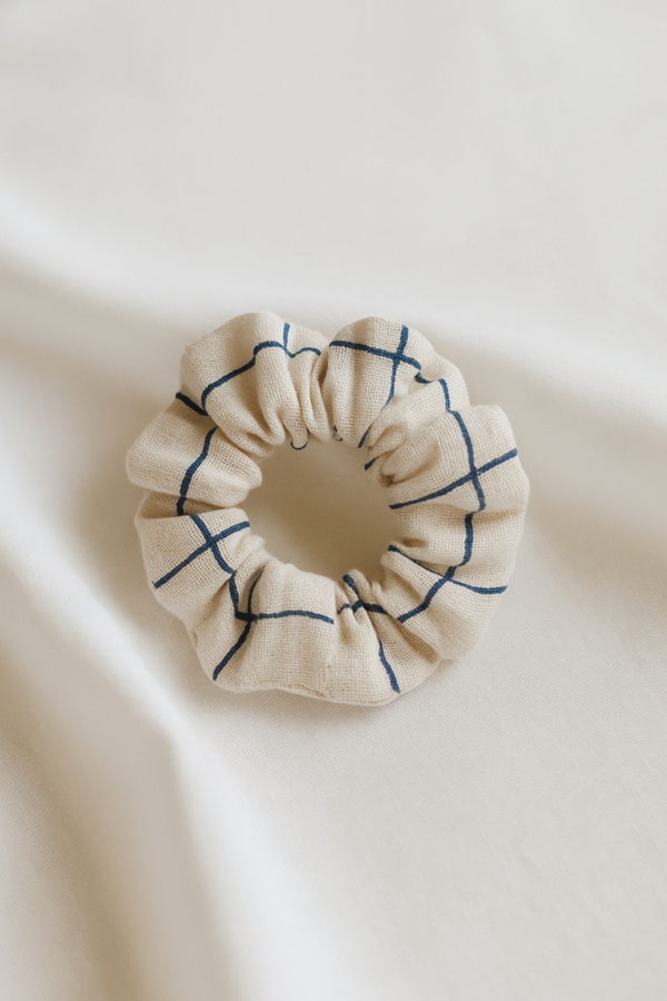 Musselin beige kariert