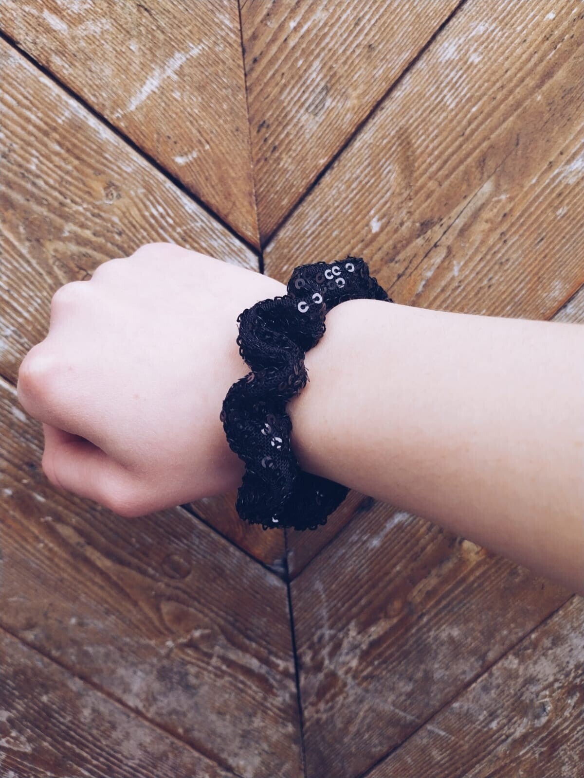 Pailletten schwarz klein