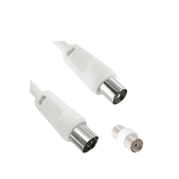 3091 - Tv antenne kabel met adapter – 5m