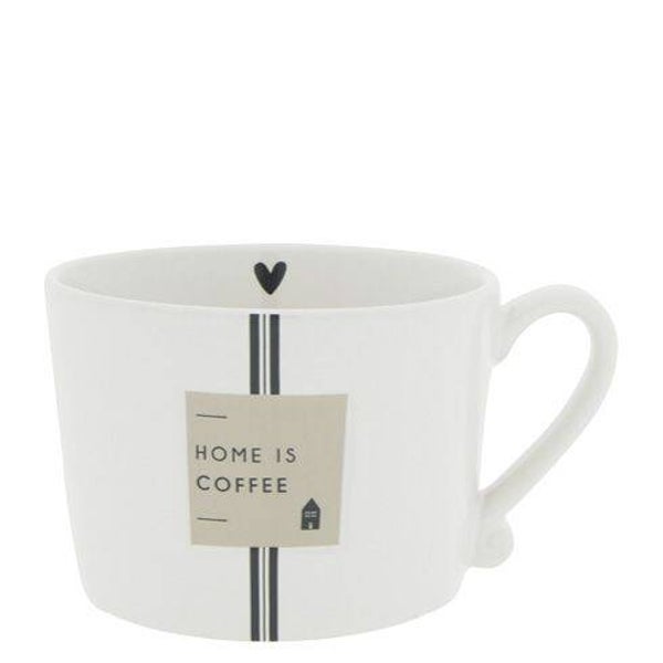 RJ/CUP 055 BT Cup White/Home is Coffee 10x8x7cm