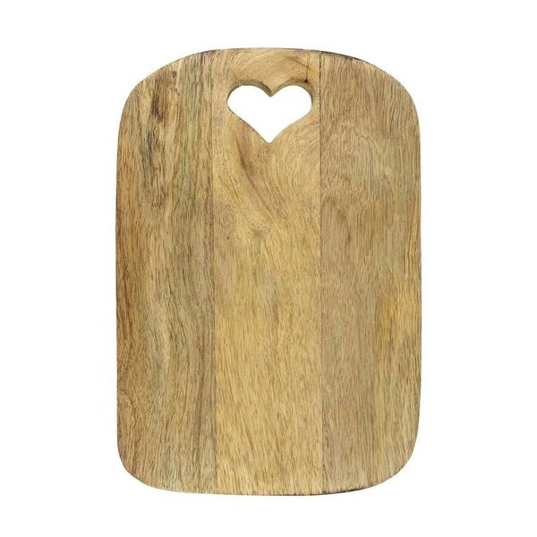 Snijplank hart mango hout 30cm