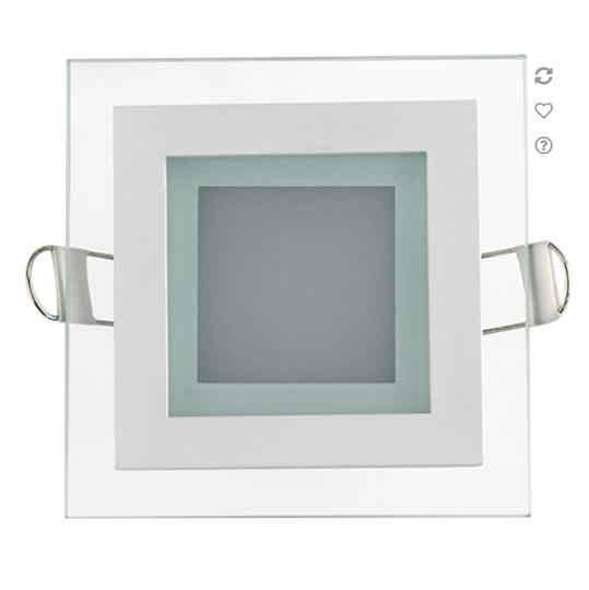 MARIA-12 12W Glas Design LED Panel Einbaustrahler Deckenleuchte Eckig Lichtpanel