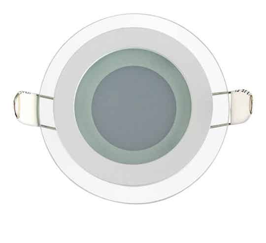 CLARA-6 6W Glas Design LED Panel Einbaustrahler Deckenleuchte Rund Lichtpanel