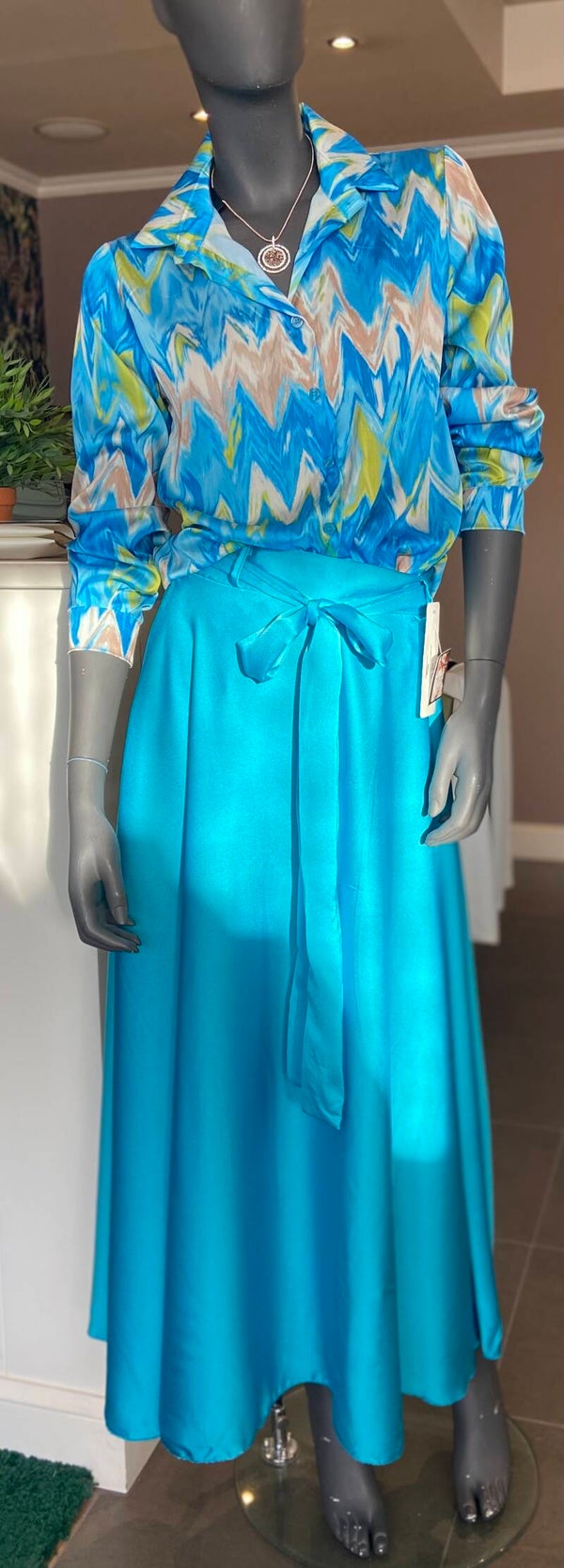 Rok Satin Aqua