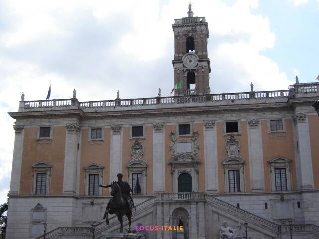 Palazzo Senatorio, siège de l'Hôtel de ville, place du Capitole, Rome