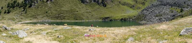 Lac Chamolè, panoramique, vallée d'Aoste