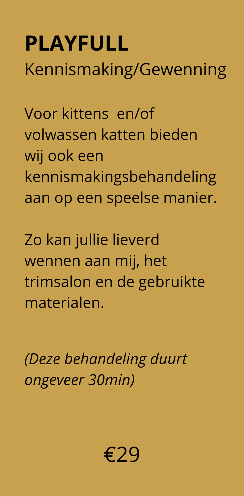 prijs playfull behandeling