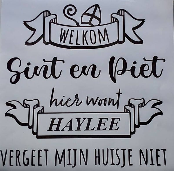 Welkom Sint en Piet Met eigen naam naar keuze