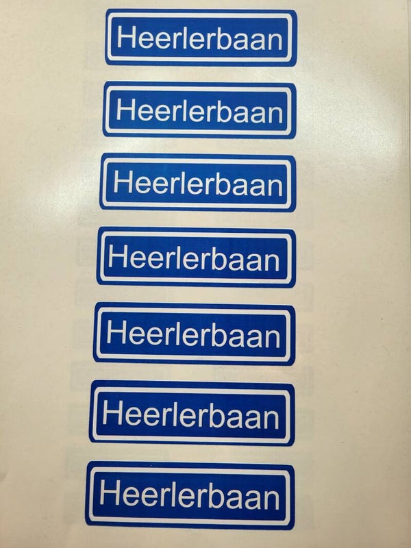 Plaatsnaam bord stickers