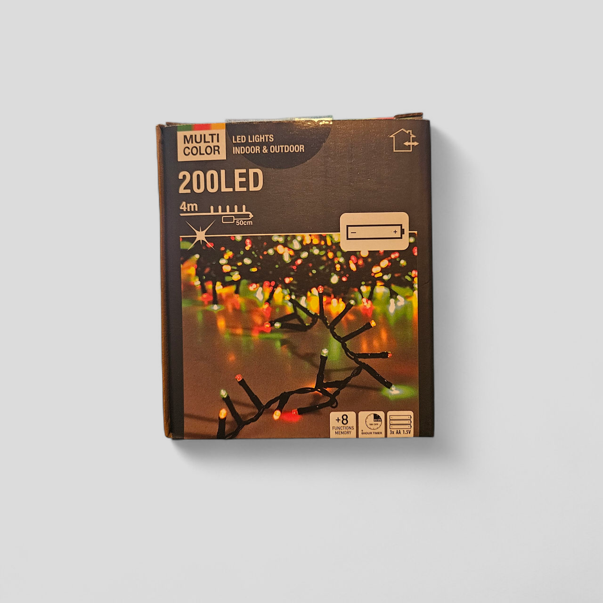 Led lampjes Rood-Geel-Groen 4 meter (200 lampjes)