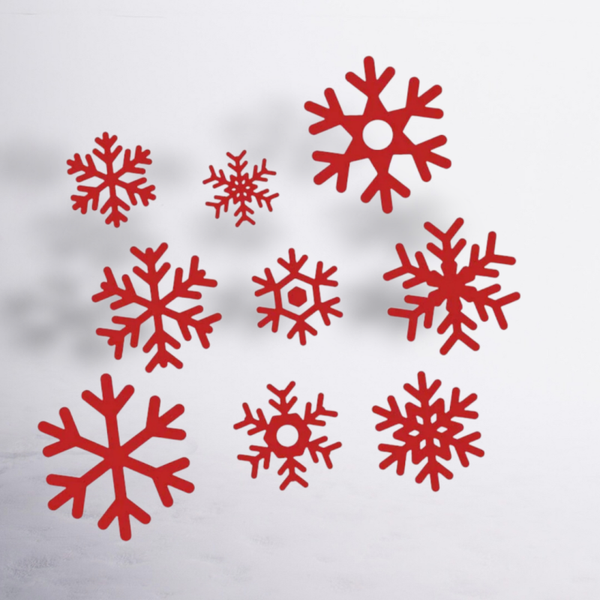 Sneeuwvlokken set van 9 stuks