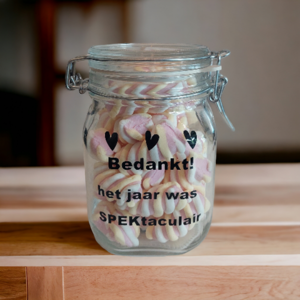 Inmaakpot met spekjes