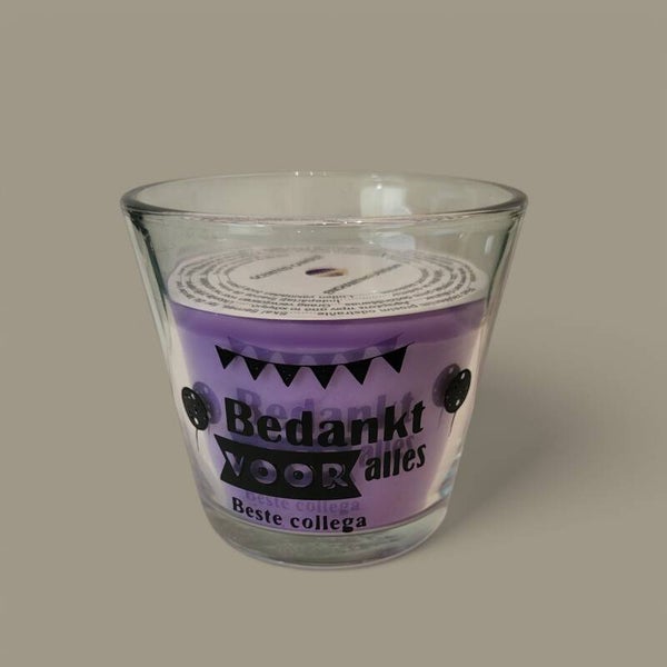 Geurkaars met tekst