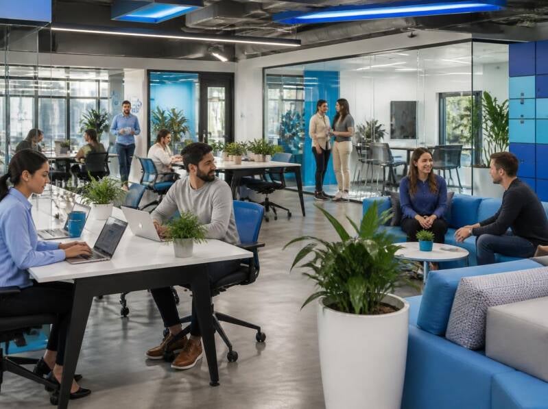 Netwerken op een flexplekken locatie