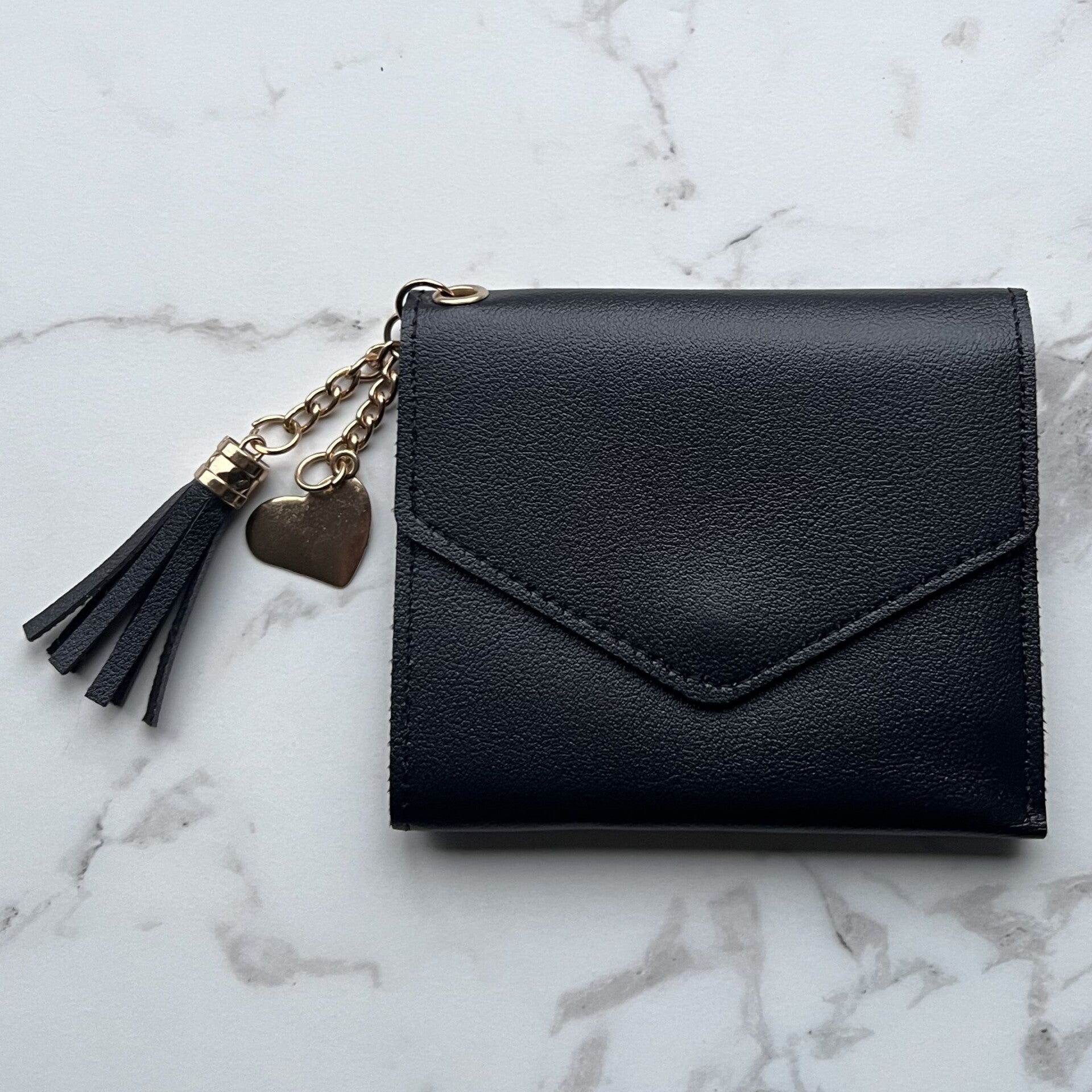 Compact portemonnee - zwart