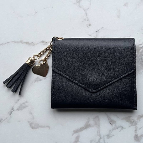 Compact portemonnee - zwart