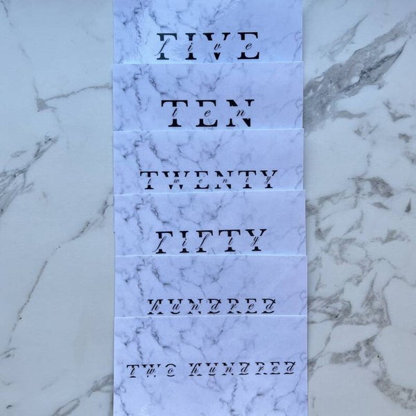 Place holders marmer