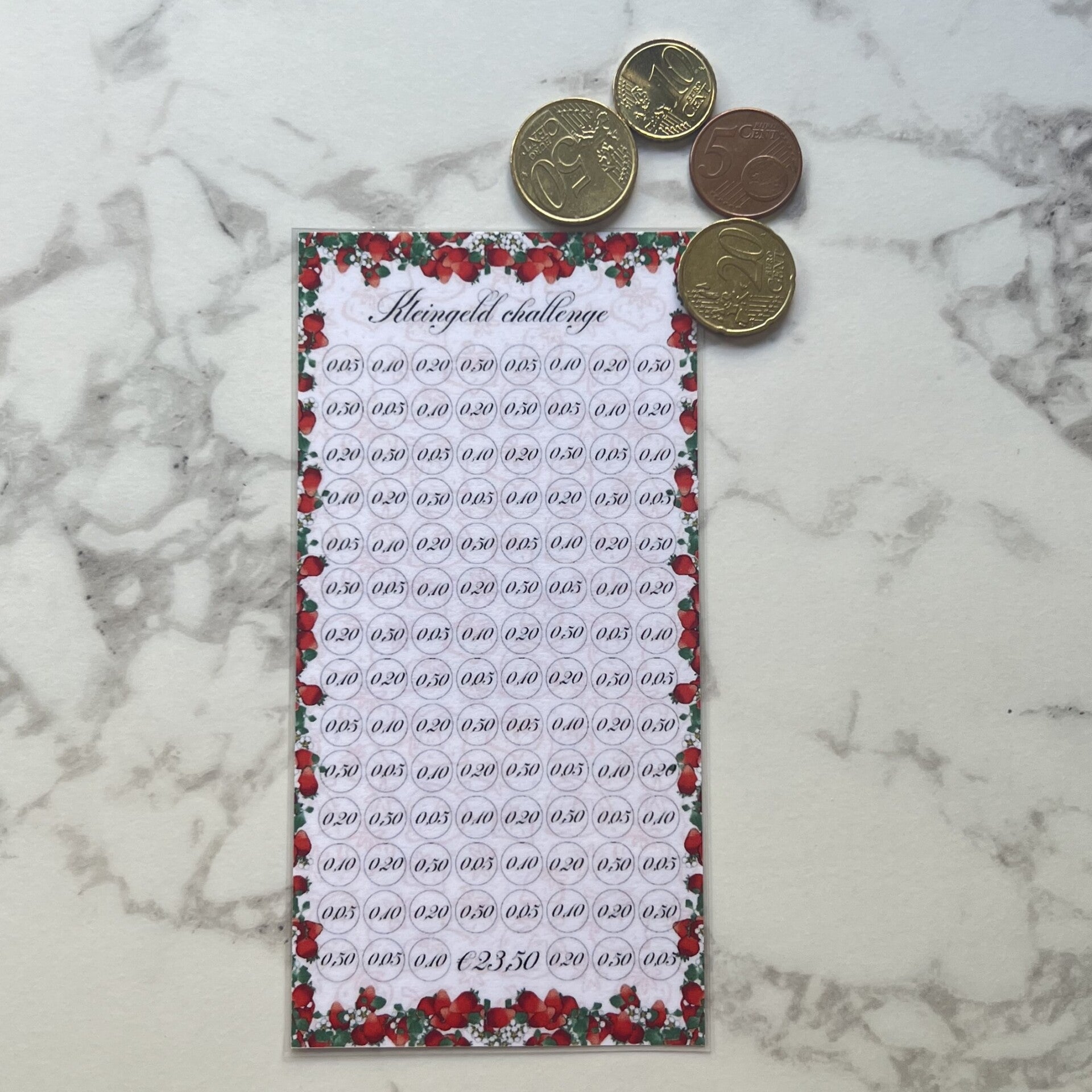 Kleingeld challenge - aardbei