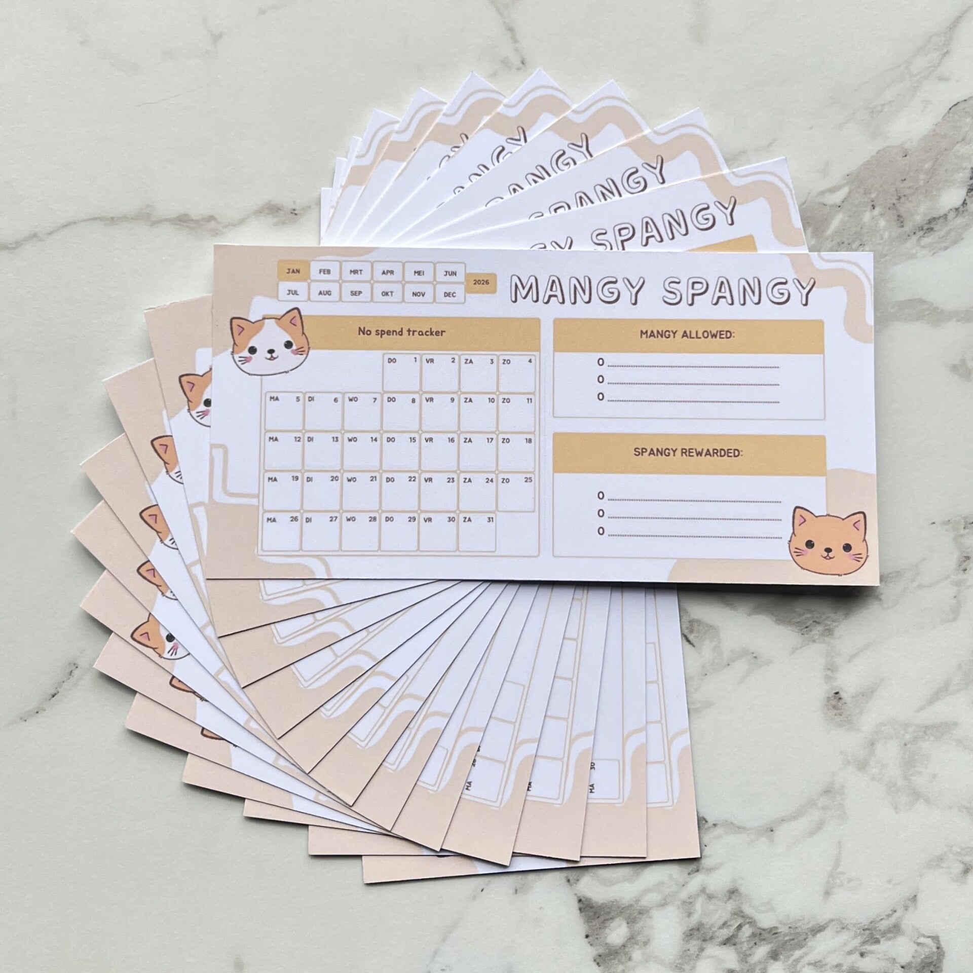 Mangy spangy No spend tracker