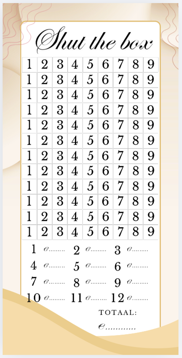 Shut the box