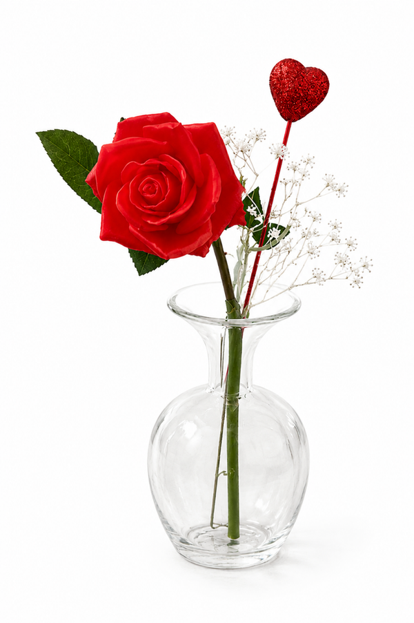 Rose Éternelle  dans son Vase en Verre