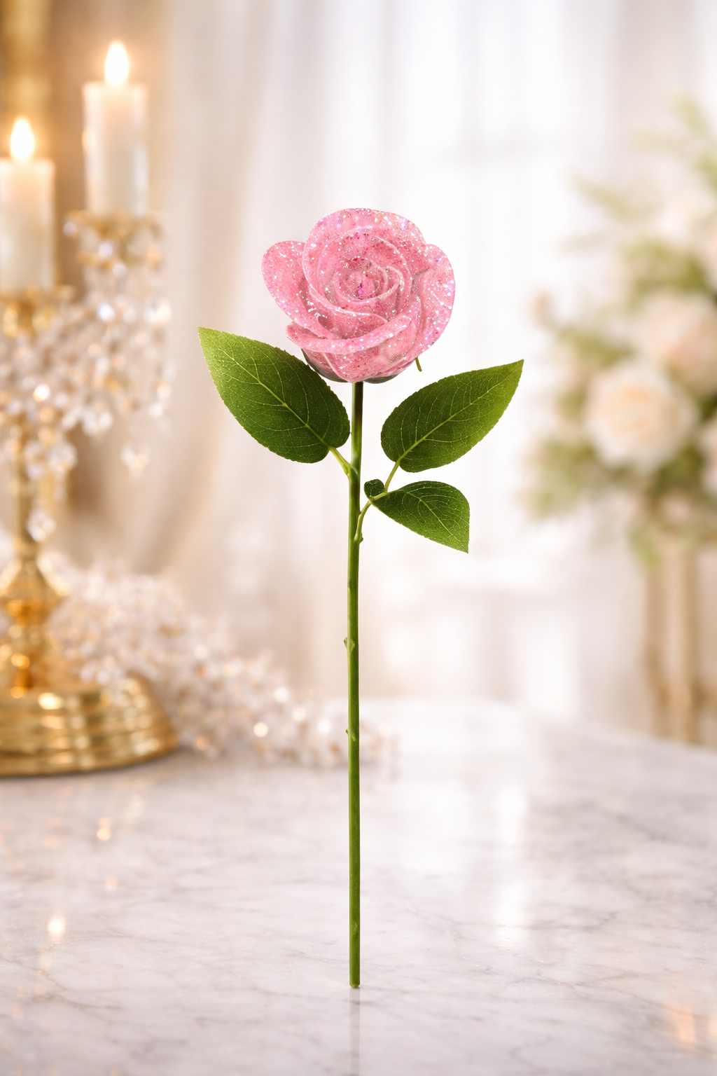 Rose étincelle de nuit