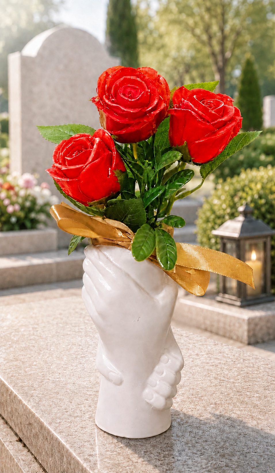 Vase Signature & Roses immortelle en Résine