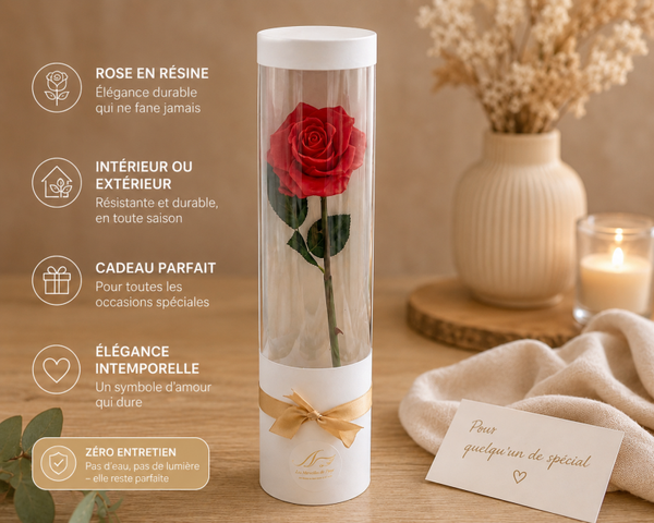 🌹 Rose en Résine – Élégance Éternelle