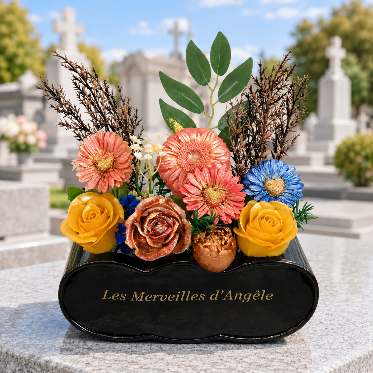🌸 Composition Florale Éternelle – Hommage & Souvenir