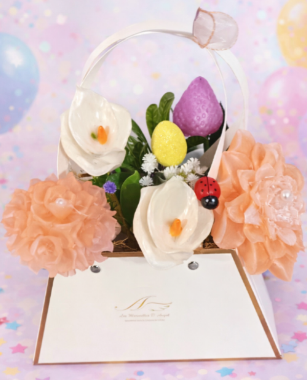 Panier Floral Décoratif – Création Artisanale en Résine