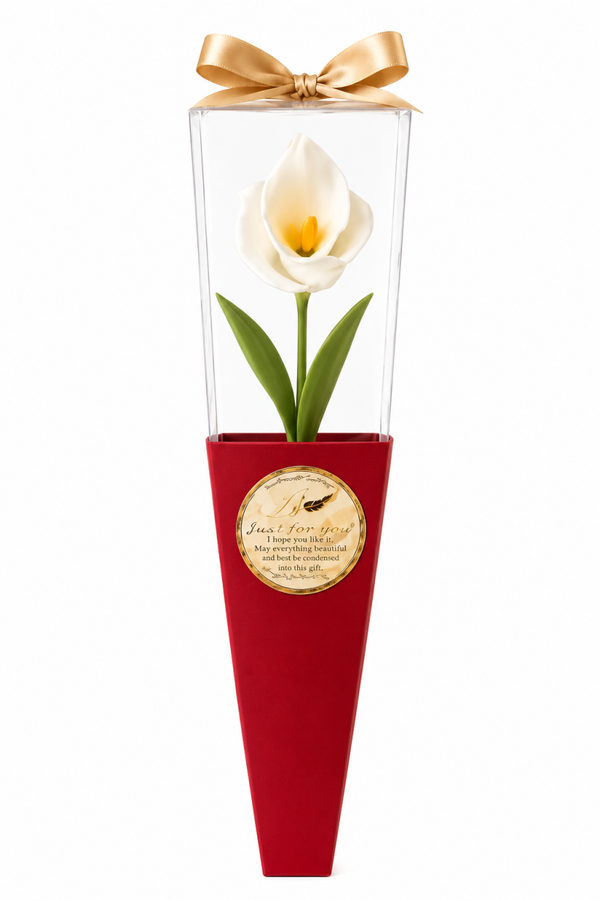 🌿 Arum blanc éternel – Création artisanale en résine