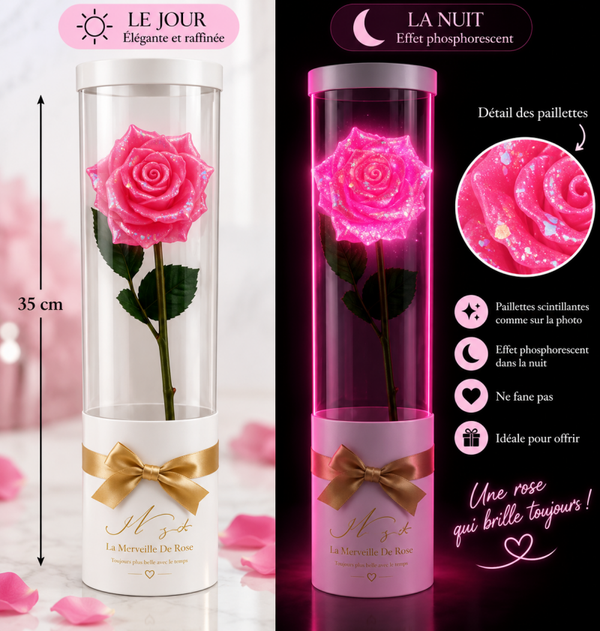 🌜Grande Rose de Nuit  PHOSPHORESCENTE✨