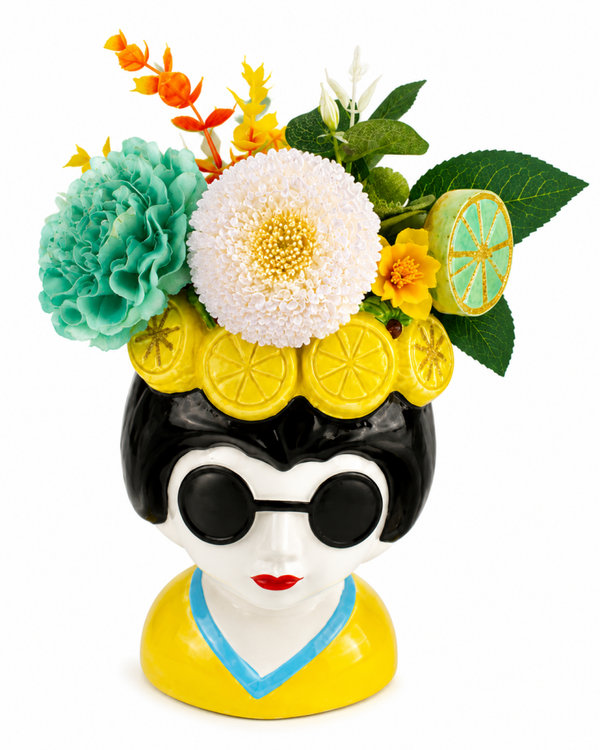 Vase décoratif floral en résine – Élégance & originalité artisanale