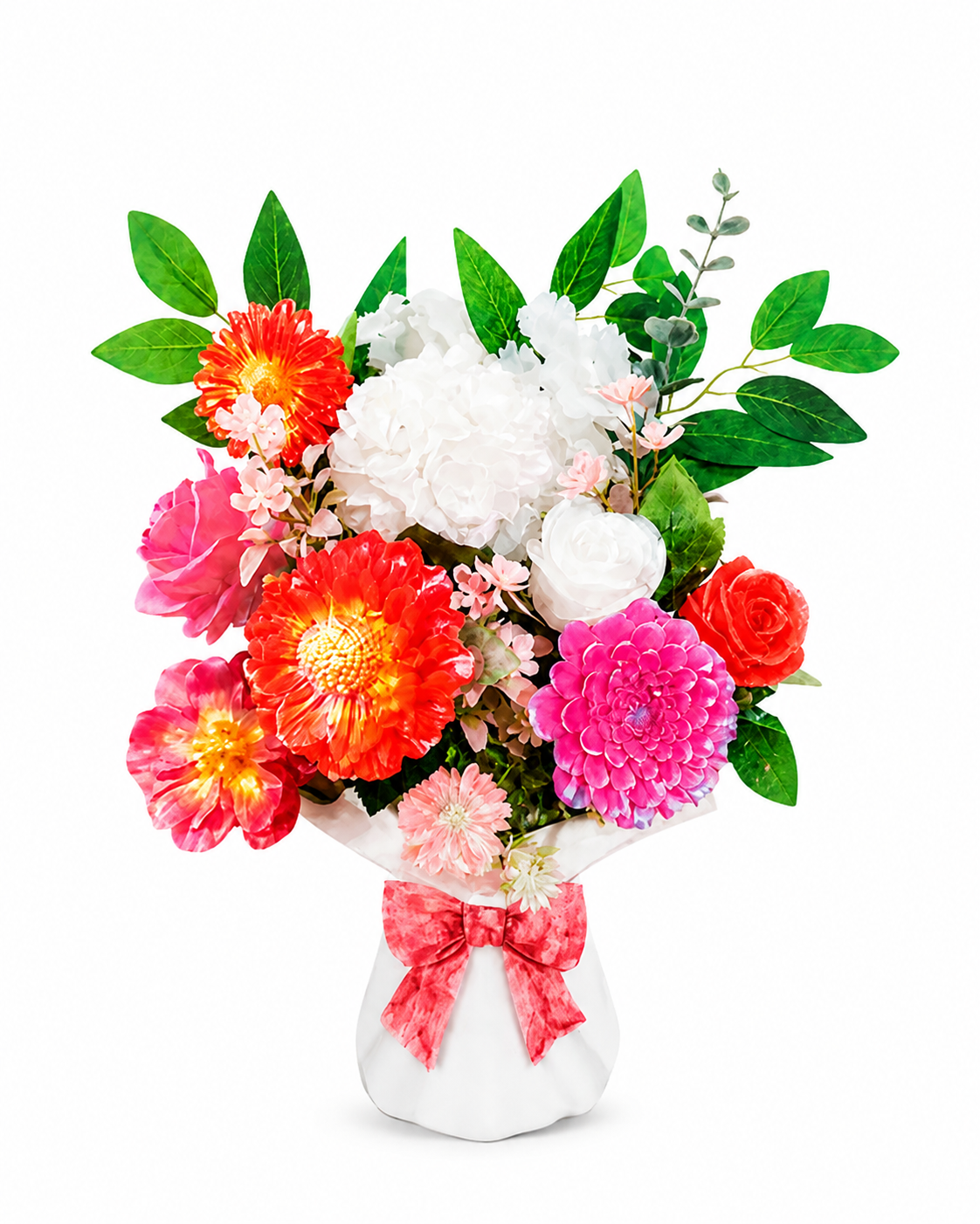 🌸 Bouquet floral artisanal en résine & vase en céramique 🌸