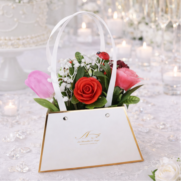 Composition Florale Artisanale – Décoration Élégante pour Mariage