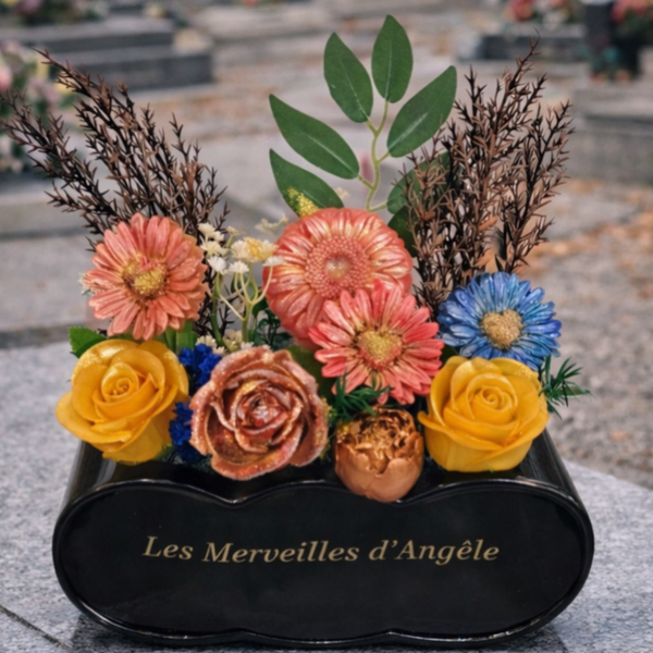 🌸 Composition Florale Éternelle – Hommage & Souvenir