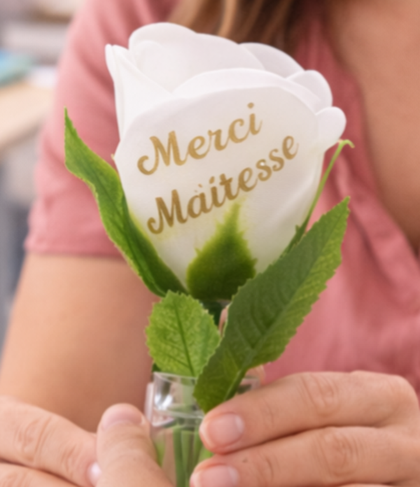 🌹 Rose Éternelle “Merci Maîtresse” – Cadeau Original et Élégant