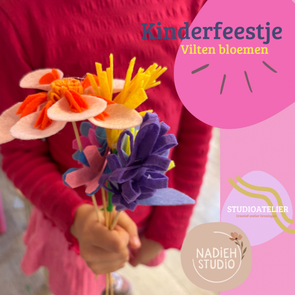 Kinderfeestje vilten bloemen