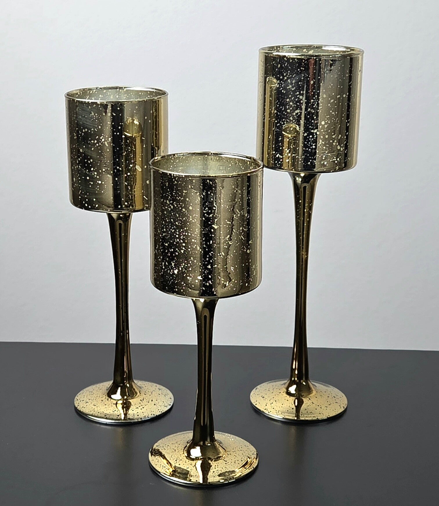 Jazz gold candle holder (3st.)