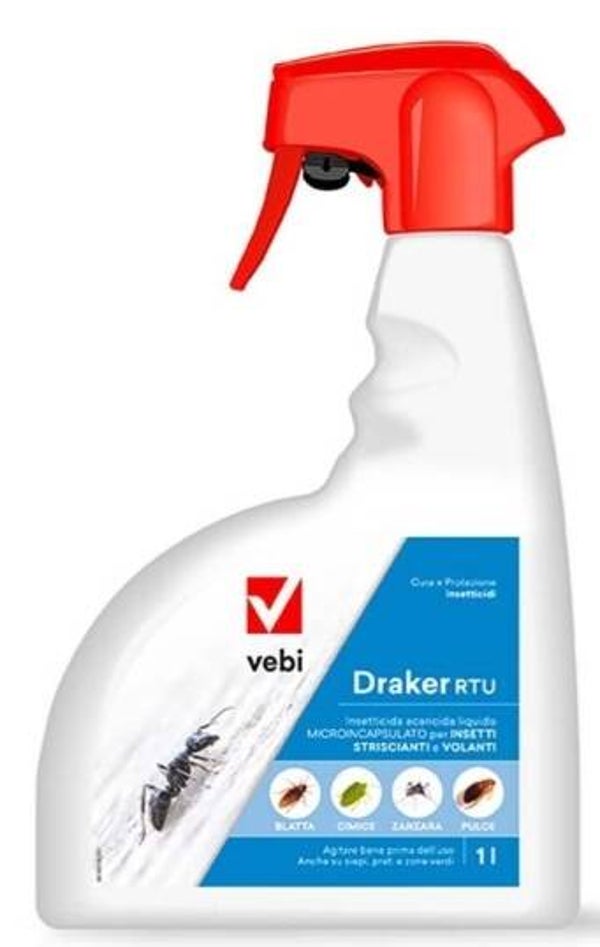 Vebi Draker RTU Insetticida Contro Insetti Striscianti e Volanti 1 Litro